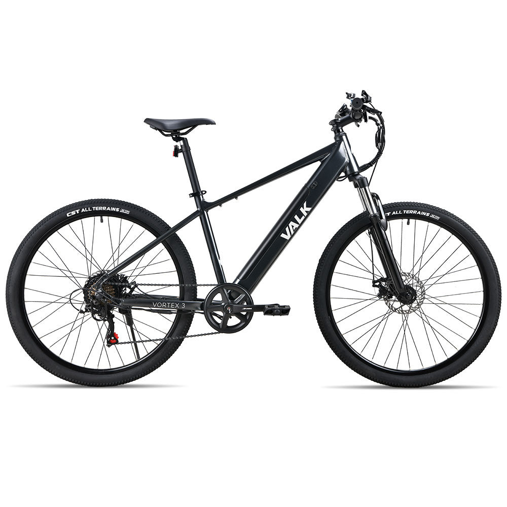 VALK Vortex 3 Electric Bike, Medium Frame Mountain ebike, Gunmetal Grey