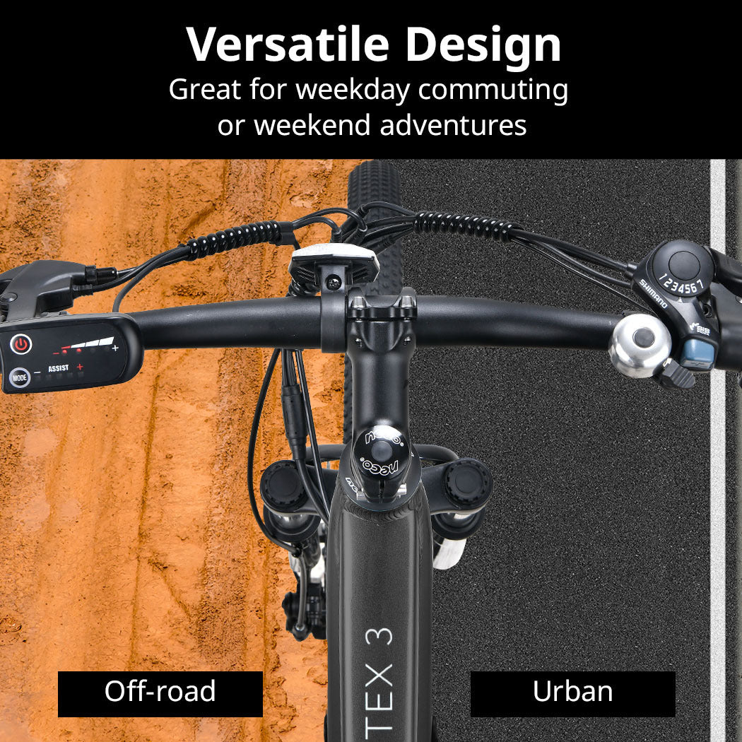 VALK Vortex 3 Electric Bike, Medium Frame Mountain ebike, Gunmetal Grey