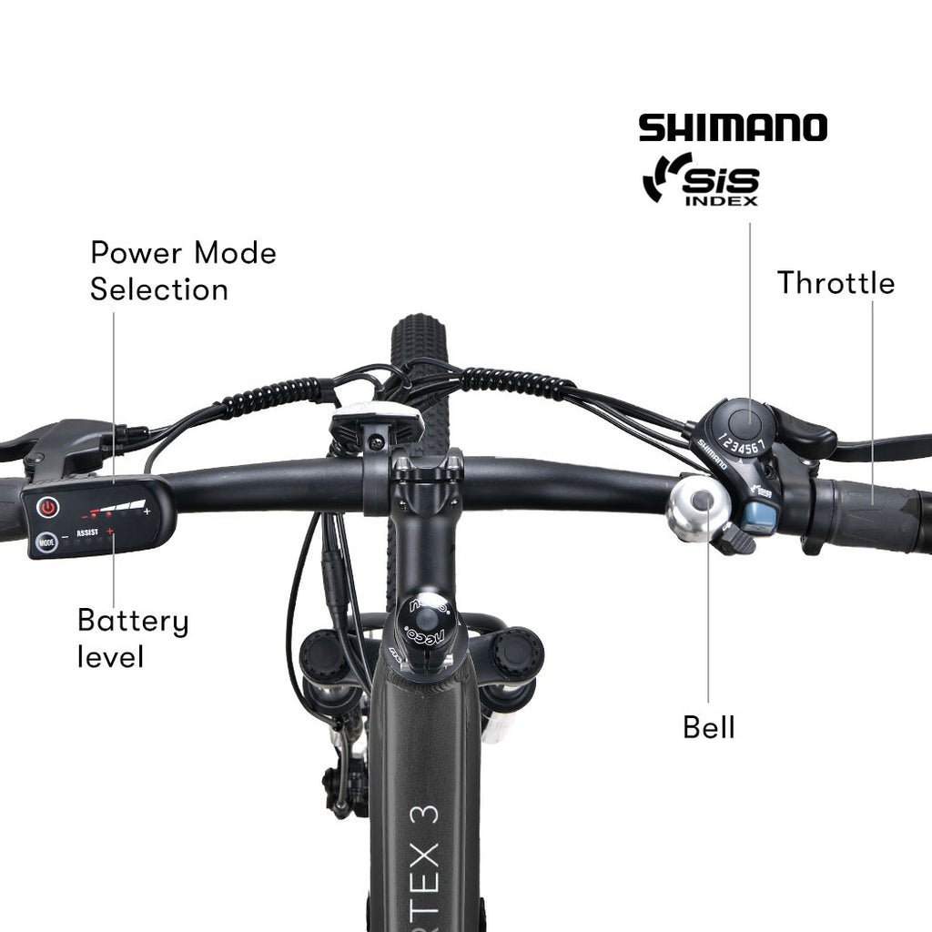 VALK Vortex 3 Electric Bike, Medium Frame Mountain ebike, Gunmetal Grey