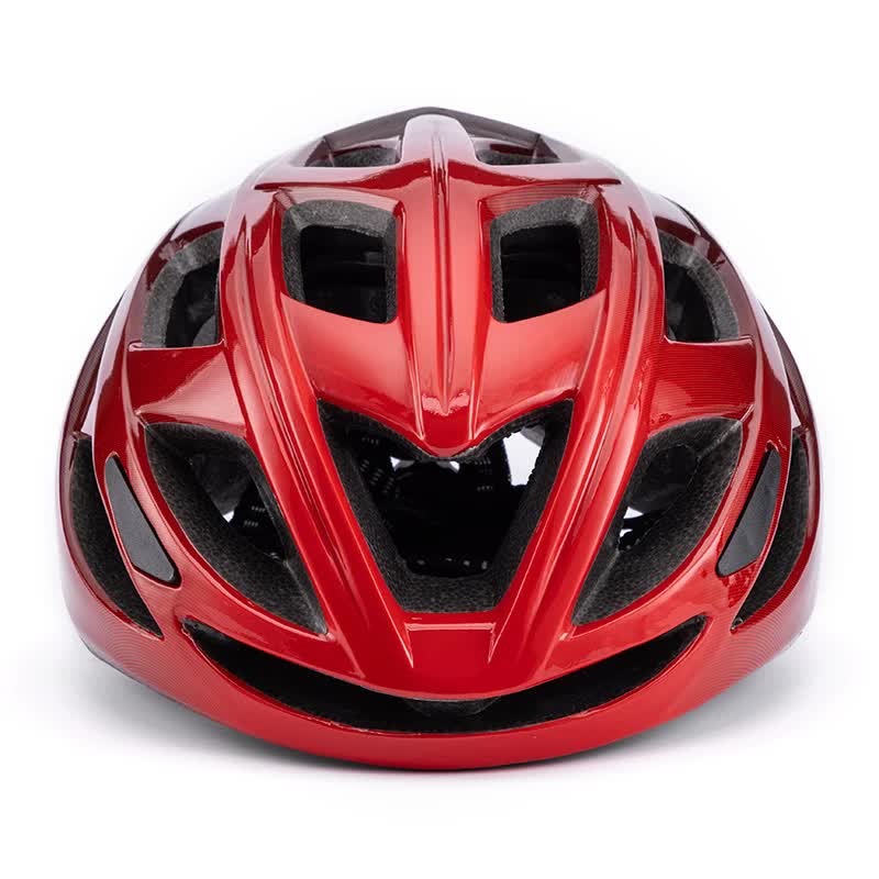 White And Black Gradient Lightweight Adult Bicycle Helmet - Adjustable Fit Road & Mountain Bike Safety Headgear (57-62cm)