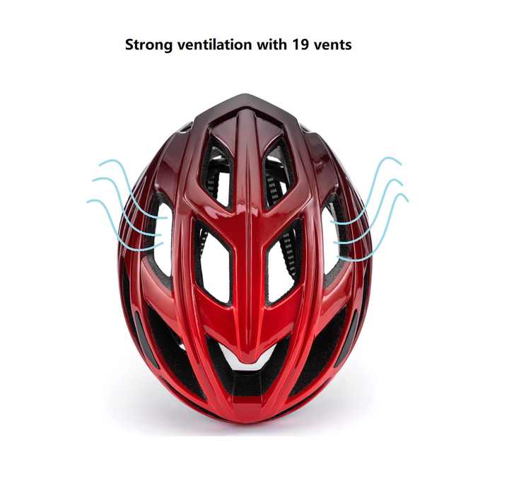 Blue And Black Gradient Lightweight Adult Bicycle Helmet - Adjustable Fit Road & Mountain Bike Safety Headgear (57-62cm)