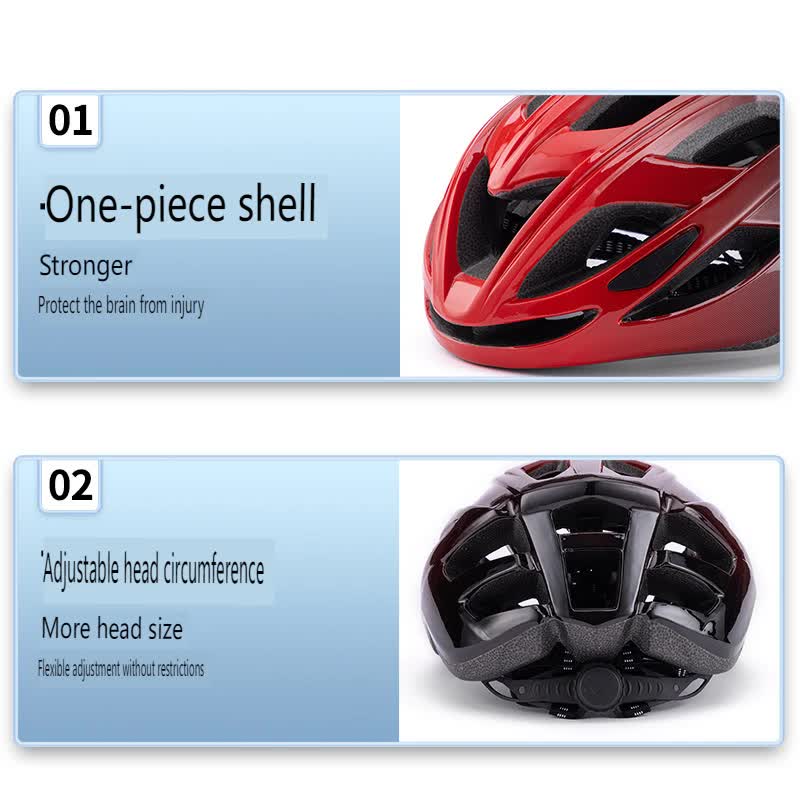 Blue And Black Gradient Lightweight Adult Bicycle Helmet - Adjustable Fit Road & Mountain Bike Safety Headgear (57-62cm)