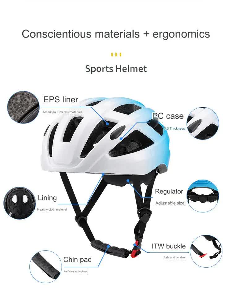 Black Ultra-Light Adult Cycling Helmet - CE & CPSC Certified, In-Mold Safety for Road & Mountain Biking